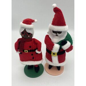 Target Wondershop Christmas Felt Figure Santa & Mrs. Claus African American
